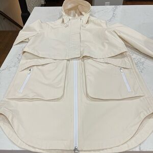 Calia Cream Hooded Women's Rain Jacket